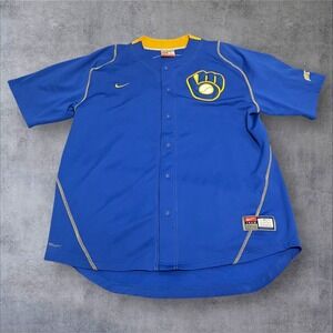 Y2K Nike Retro Milwaukee Brewers Prince Fielder Jersey XL Stitched